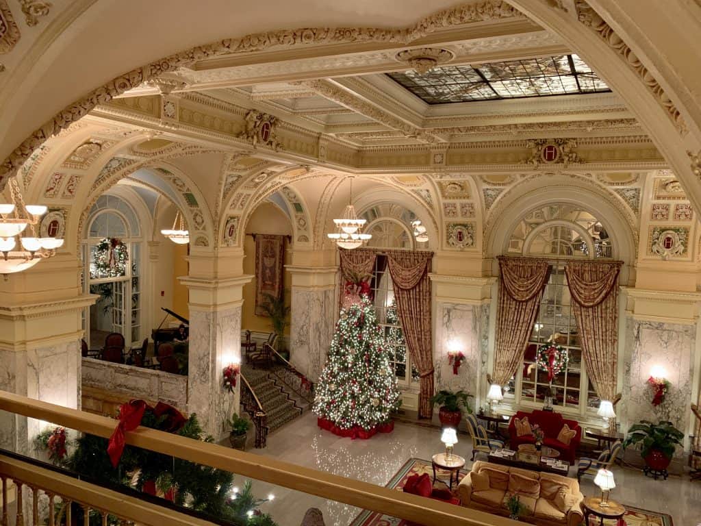 Christmas decor at the Hermitage Hotel, Nashville