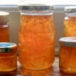 Jars of orange peel Marmalade