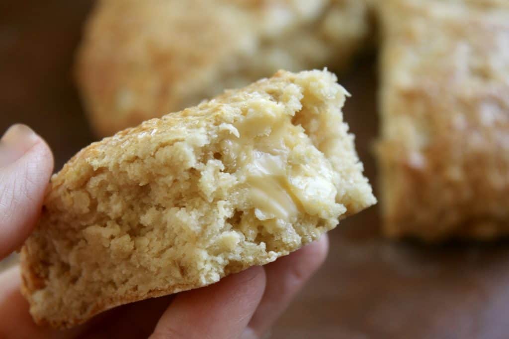 British apple scones with butter