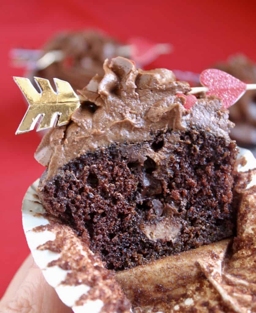 Chocolate truffle cupcakes with mocha buttercream icing