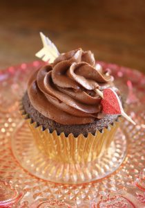 Chocolate truffle cupcake with mocha buttercream icing