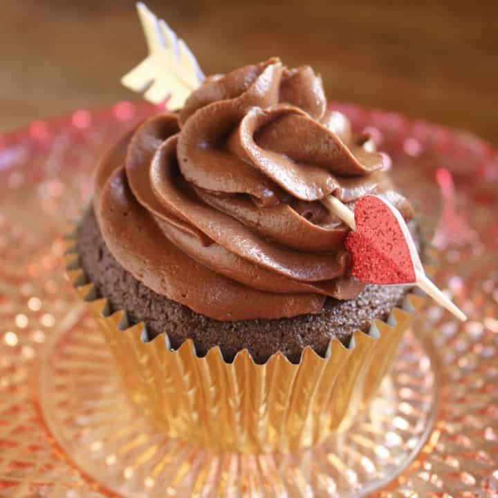 Chocolate truffle cupcake with mocha buttercream icing
