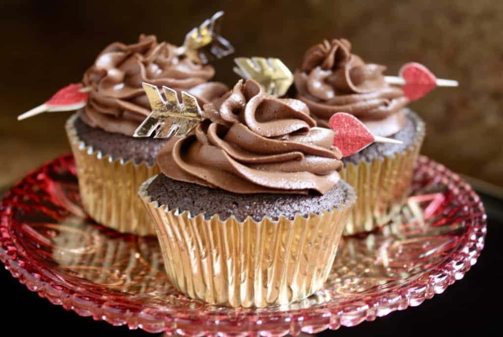 Chocolate truffle cupcakes with mocha buttercream icing