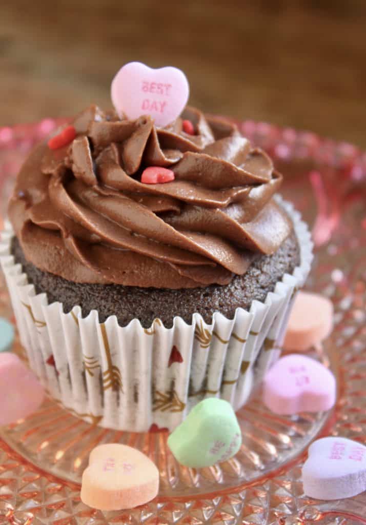 Chocolate truffle cupcakes with mocha buttercream icing