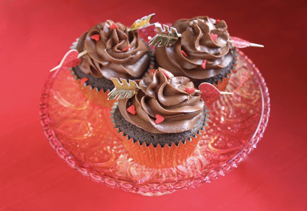 Chocolate truffle cupcakes with mocha buttercream icing