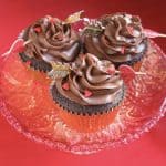 Chocolate Truffle Cupcakes with Mocha Buttercream Frosting for Valentine’s Day