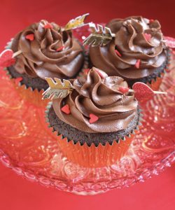 Chocolate truffle cupcakes with mocha buttercream icing