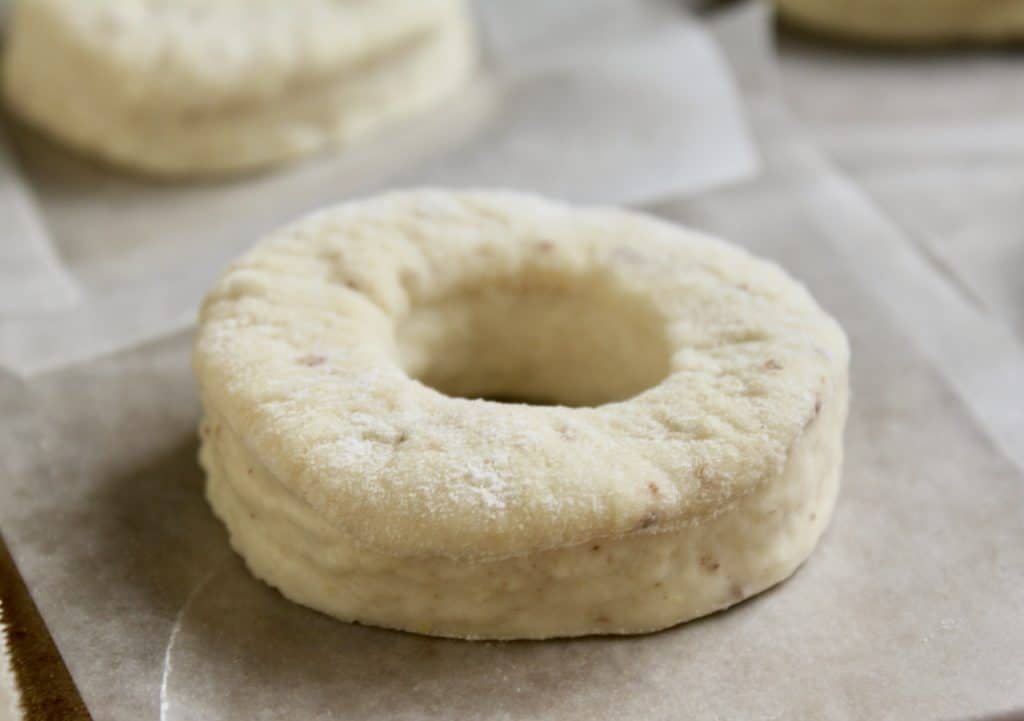 perfect vegan doughnut ready to rise