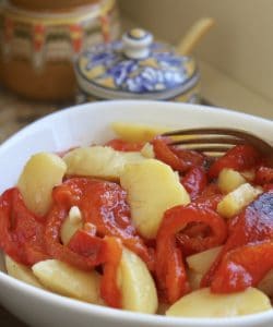 Italian style potato and red pepper salad