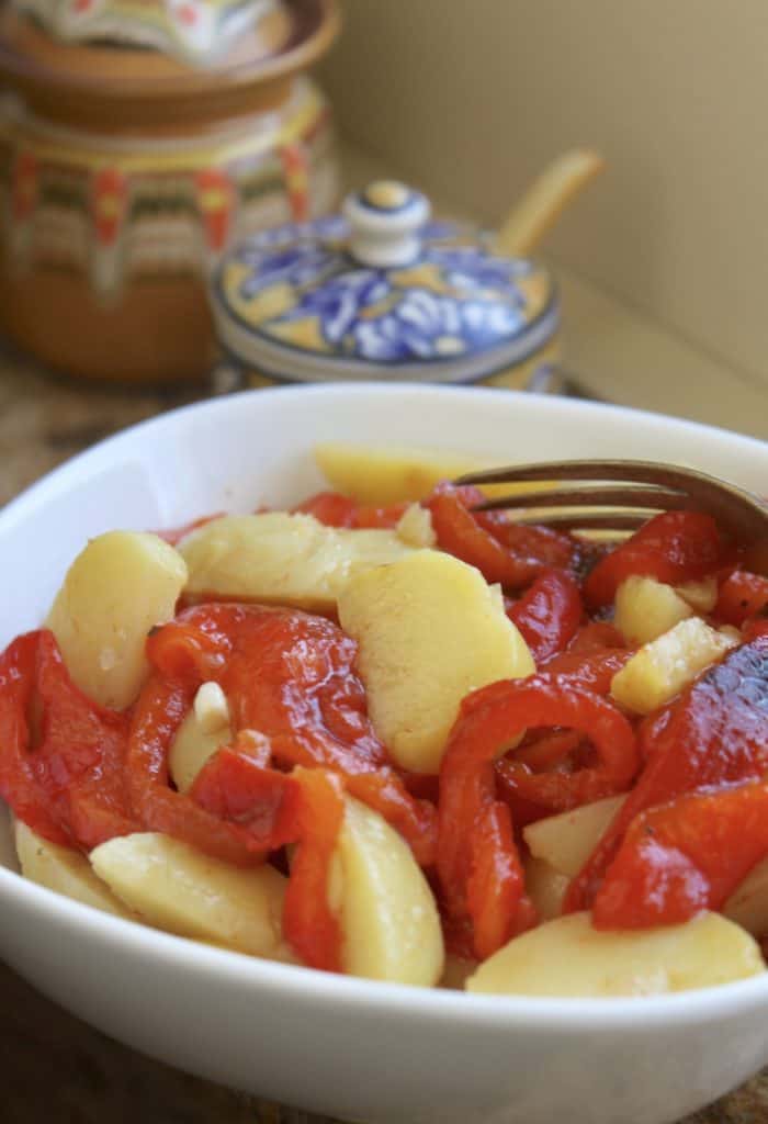 Italian style potato and red pepper salad