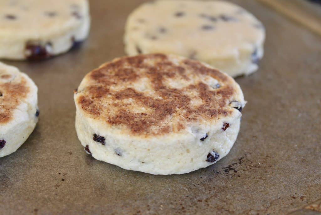 Welsh Cakes on a griddle