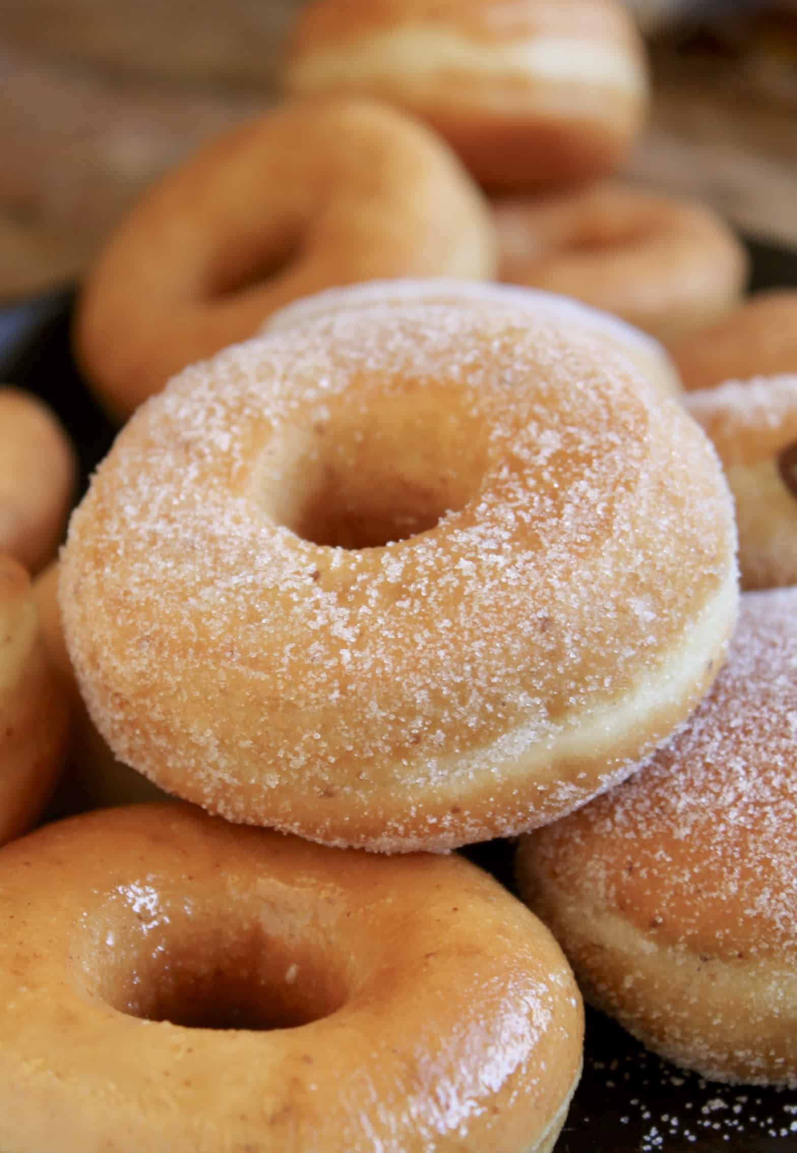 pile of vegan doughnuts