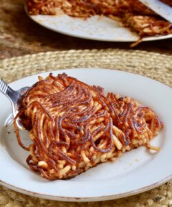 slice of refried pasta