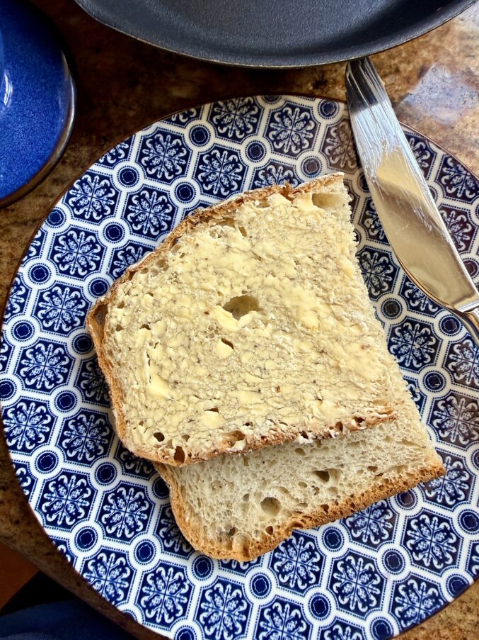 buttered bread
