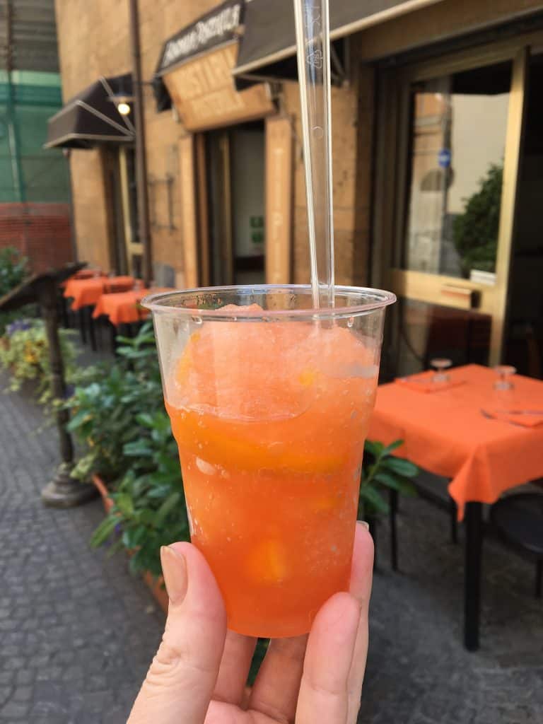 Frozen Aperol Spritz in Orvieto