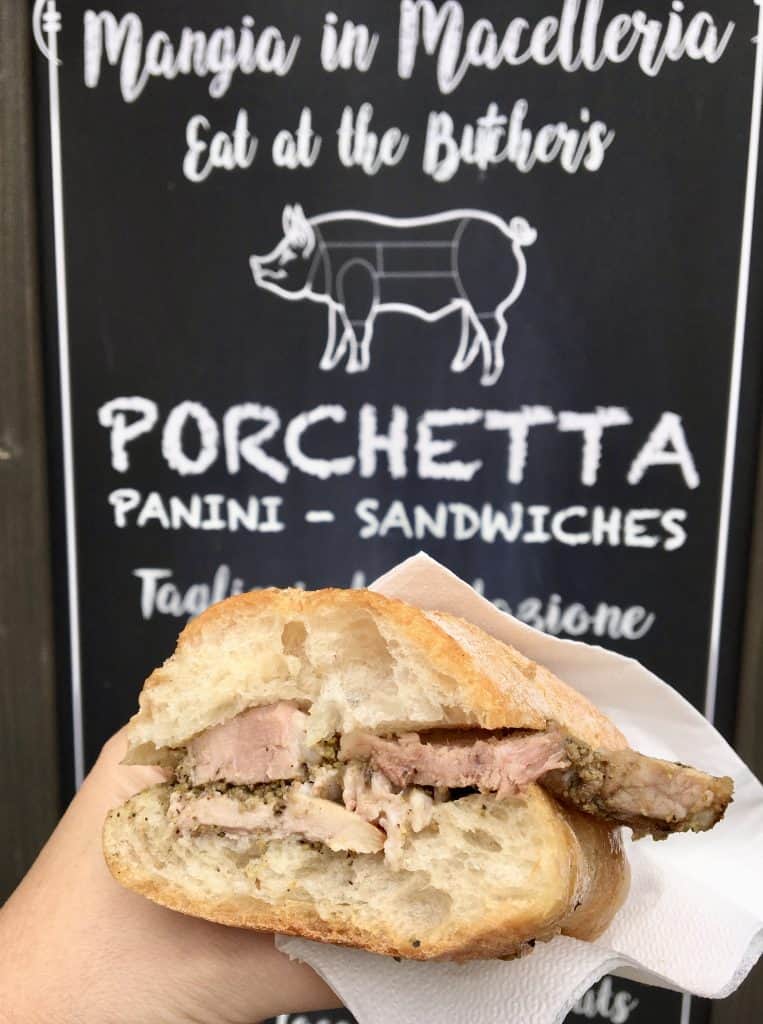 Porchetta panini in Orvieto