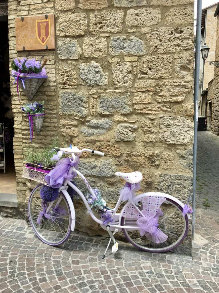 Purple bike in Orvieto