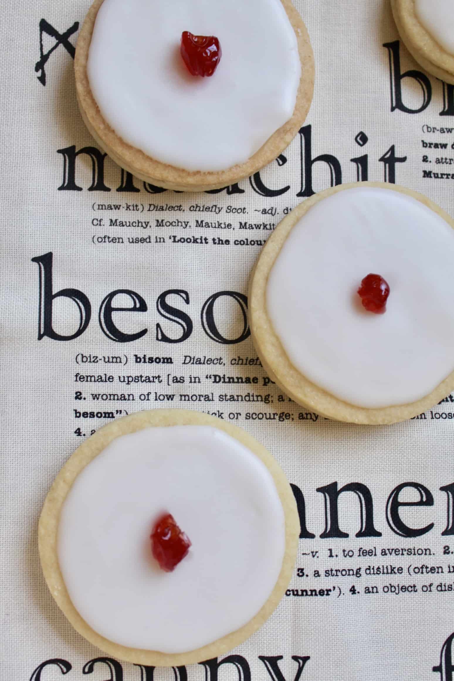 Empire Biscuits (Classic Scottish Iced Cookies with Raspberry Jam