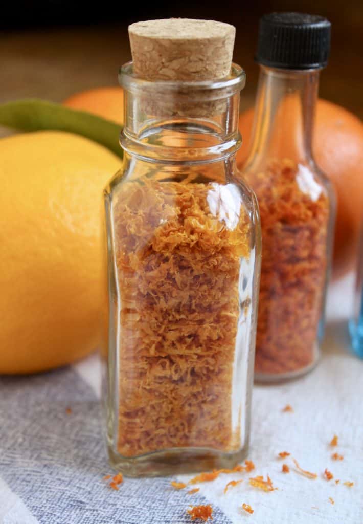 bottles of citrus zest