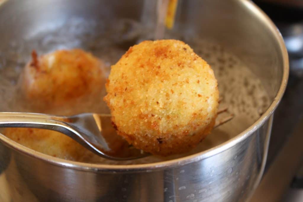 fried leek croquette