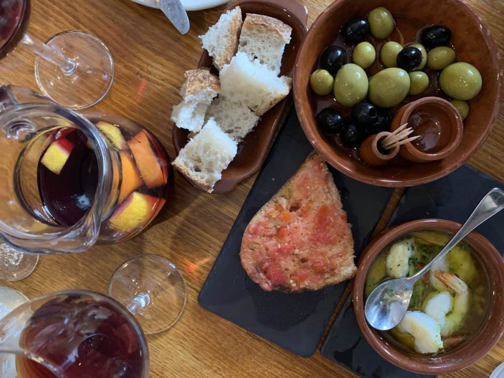 Tapas on a table