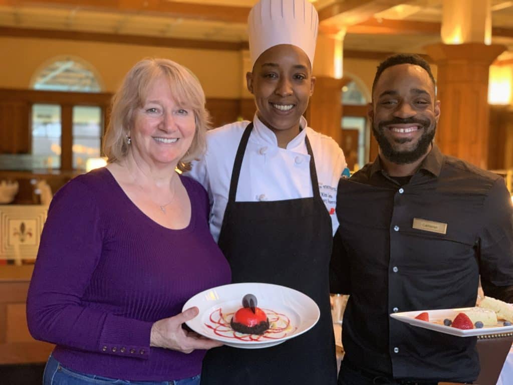 Mum and staff at the Station Grille