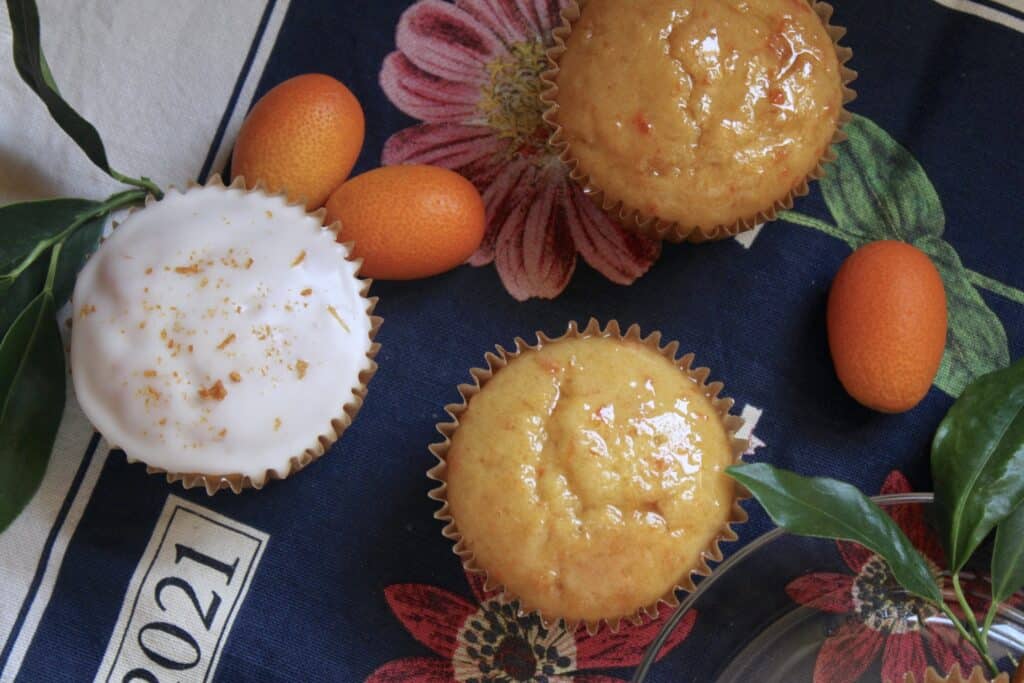 kumquat cupcakes overhead