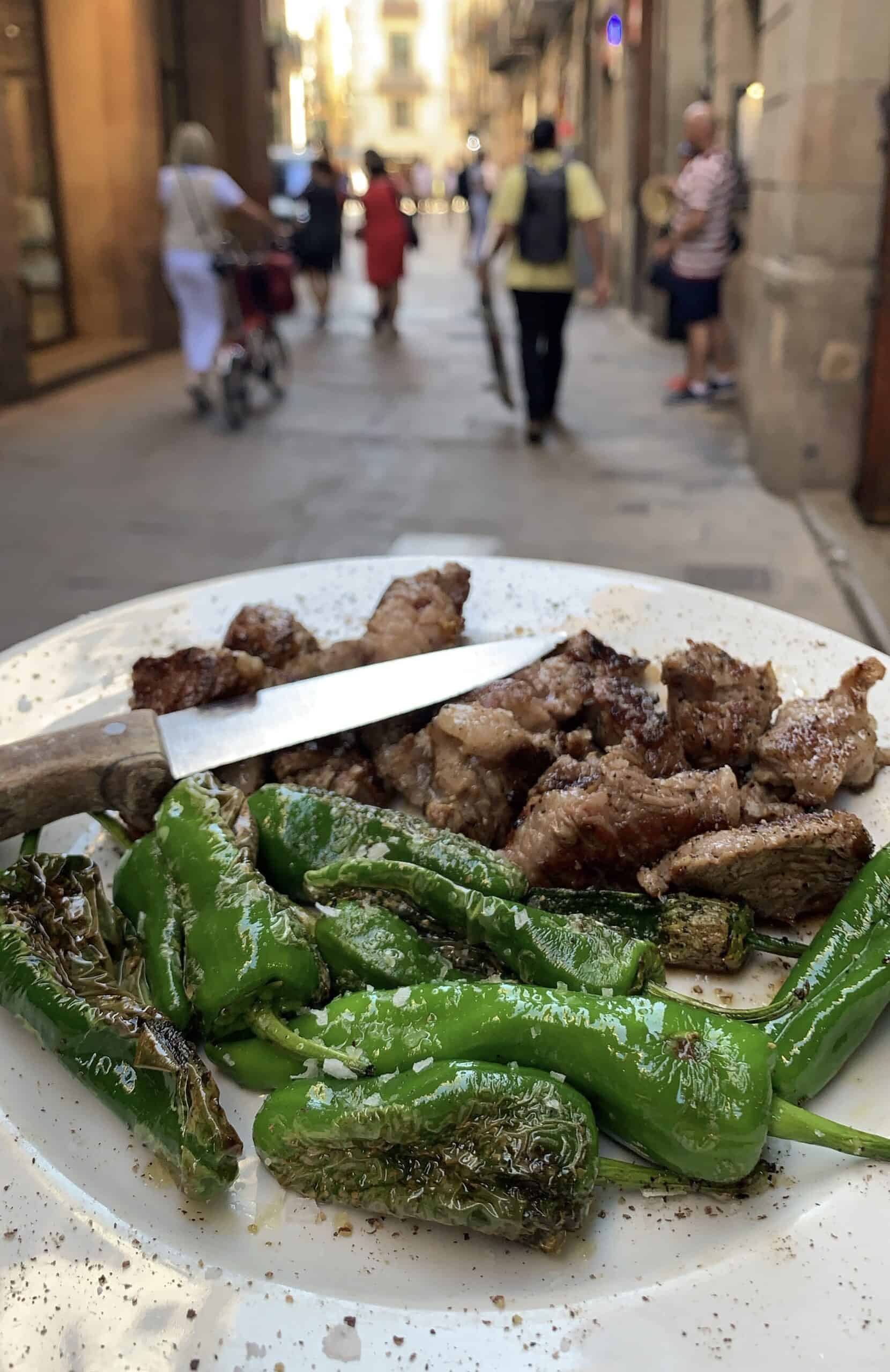 padron peppers and pork