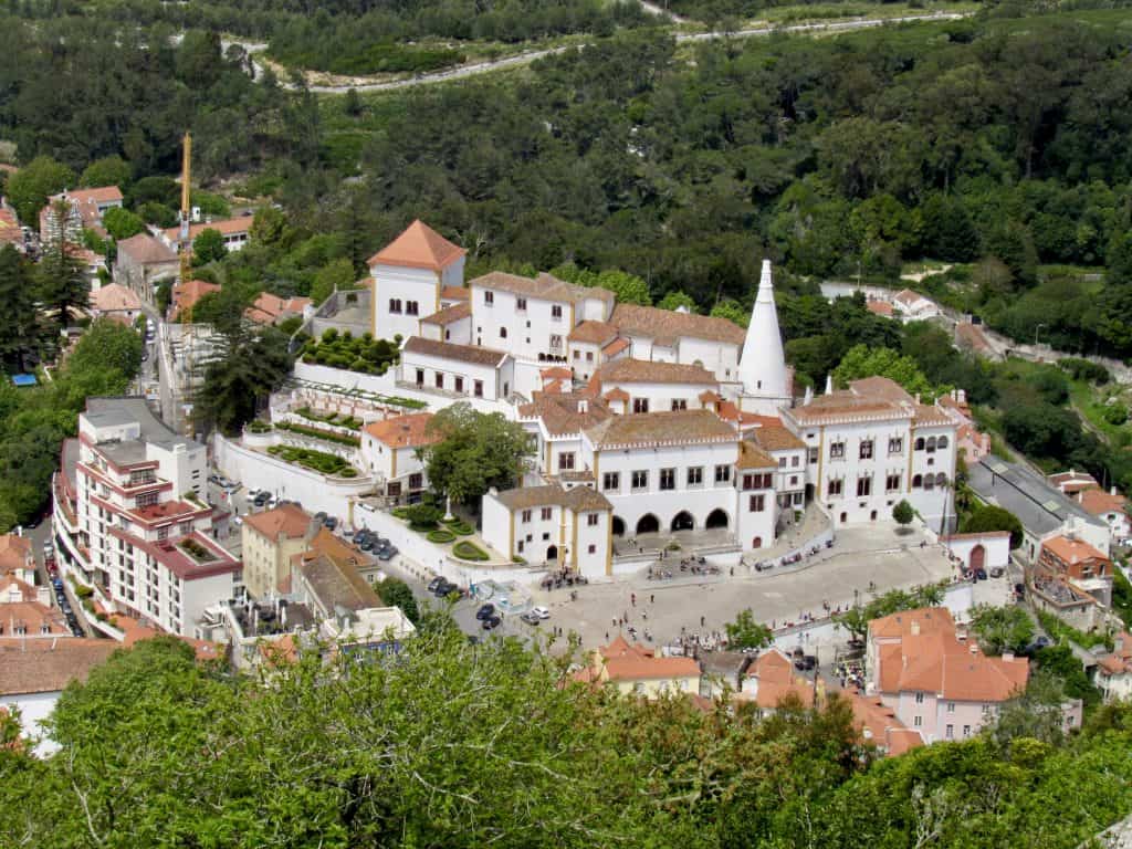 National Palace of Sintra, taken from the Moorish Castle