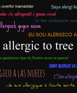 I am allergic to tree nuts 50 languages