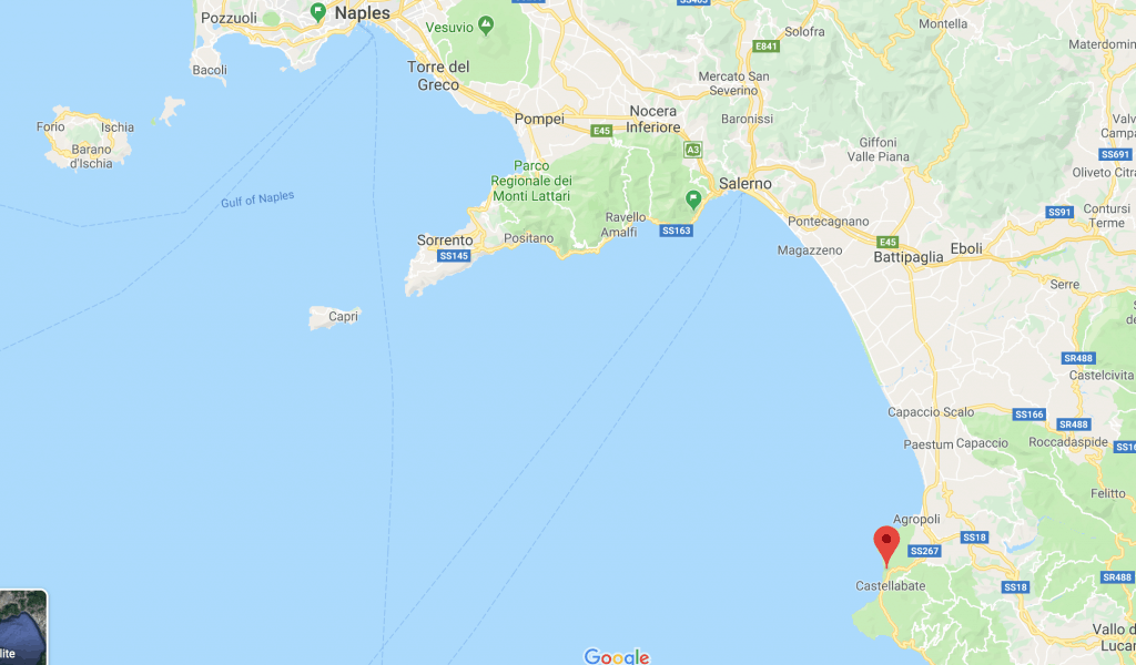 map of southern Italy