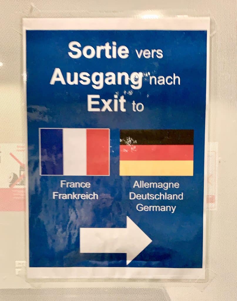 sign at the basel airport