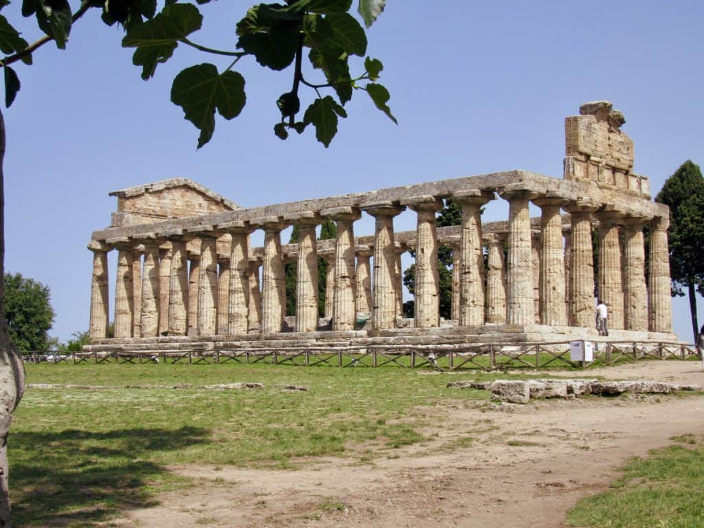 The temple of Athena in Paestum The temple of Athena in Paestum