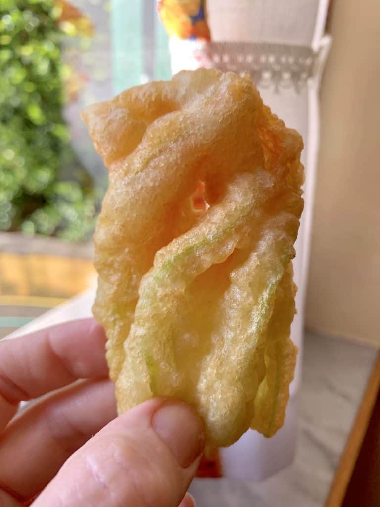 fried zucchini blossoms Italian style