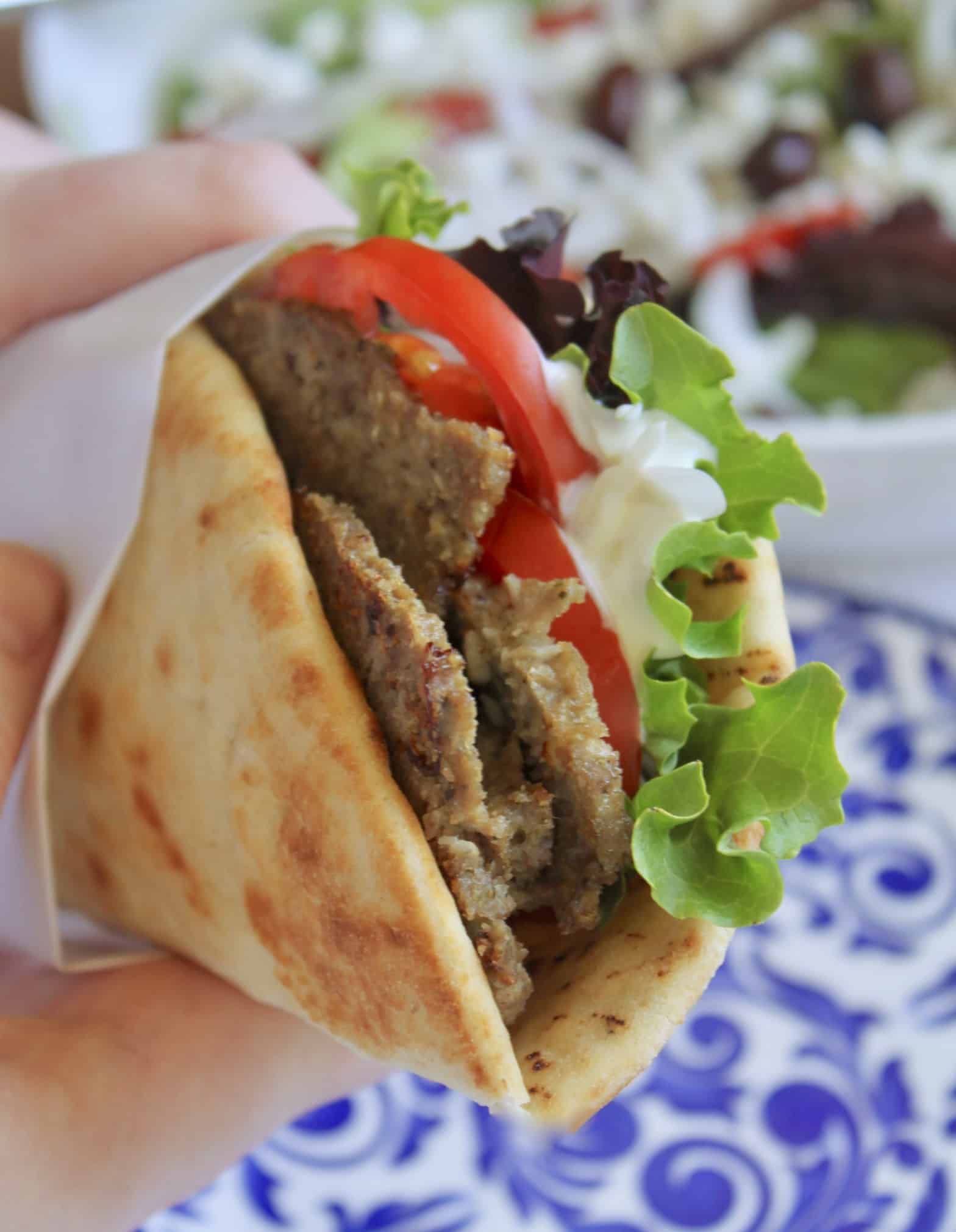 Falafel Gyros with Feta Tzatziki - Dishing Out Health