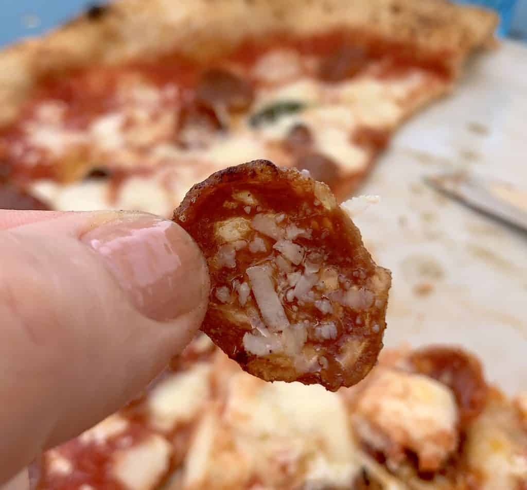 sausage on the pizza