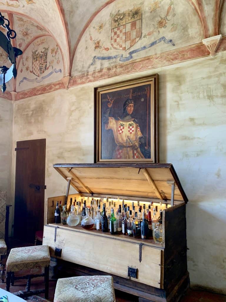 trunk bar at Antica Corte Pallavicina