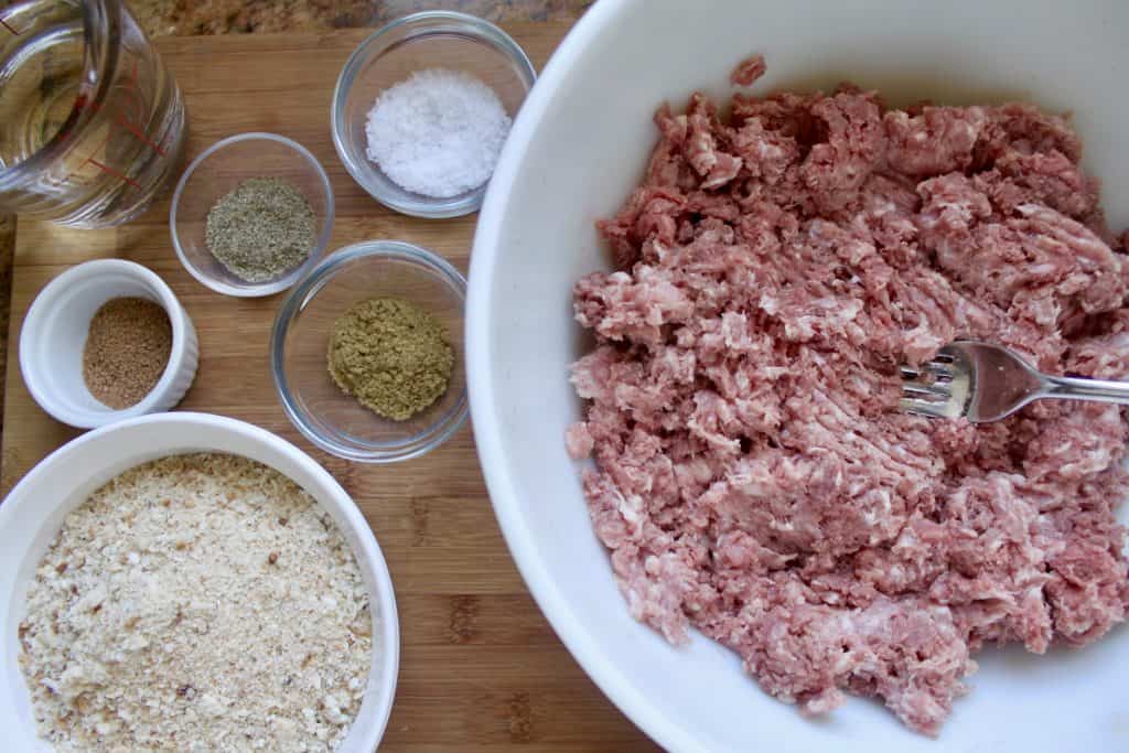 making homemade lorne sausage