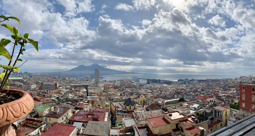 view of Vesuvius and Naples from Hotel San Francesco al Monte