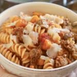 Fusilli with Pumpkin and Sausage and the Greatest Tomatoes From Europe