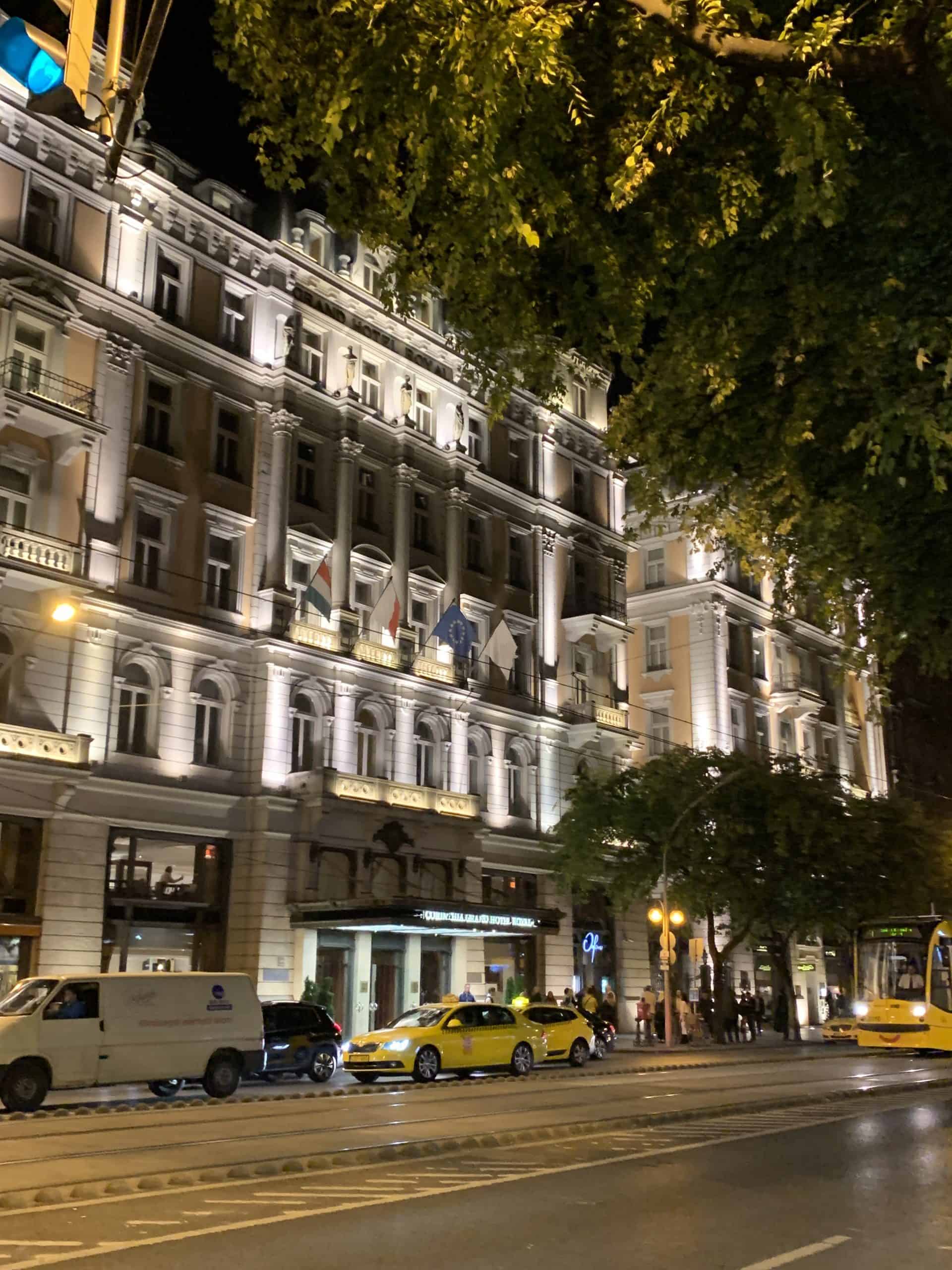 Corinthia Budapest at night