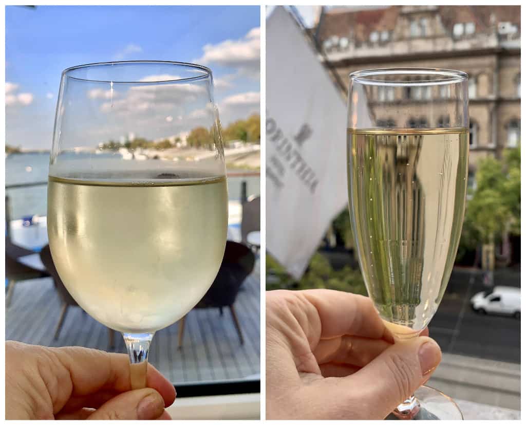 amawaterways wine and corinthia hotel champagne