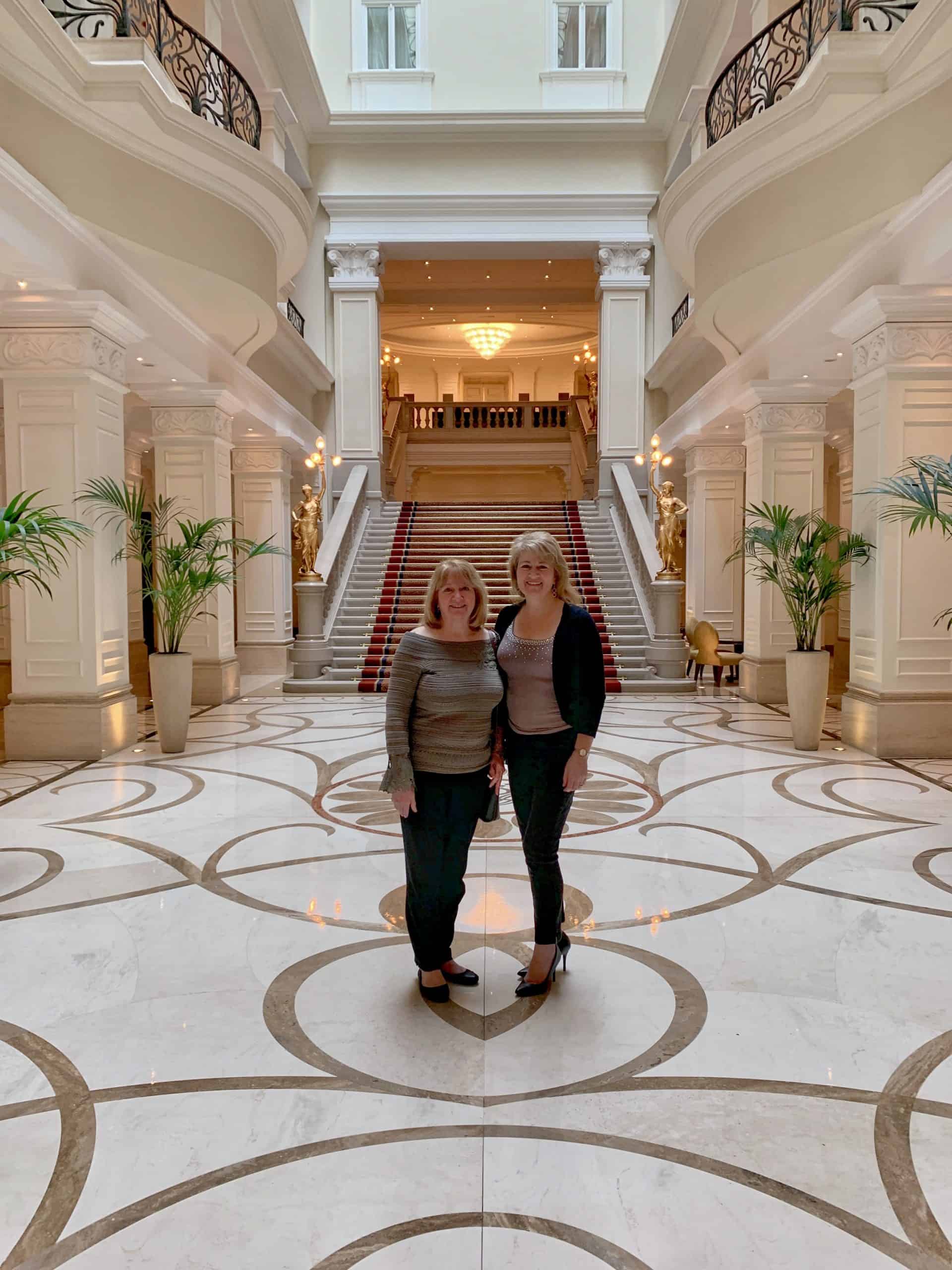 mum and me at the Corinthia Budapest Hotel