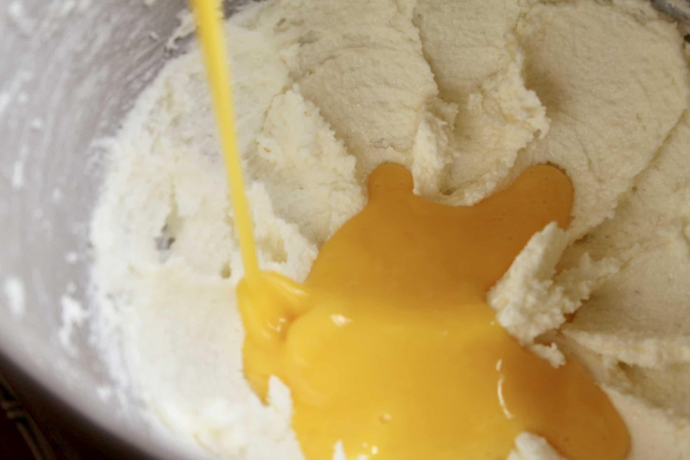 creamed butter and sugar and eggs