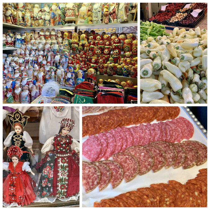 budapest market hall collage