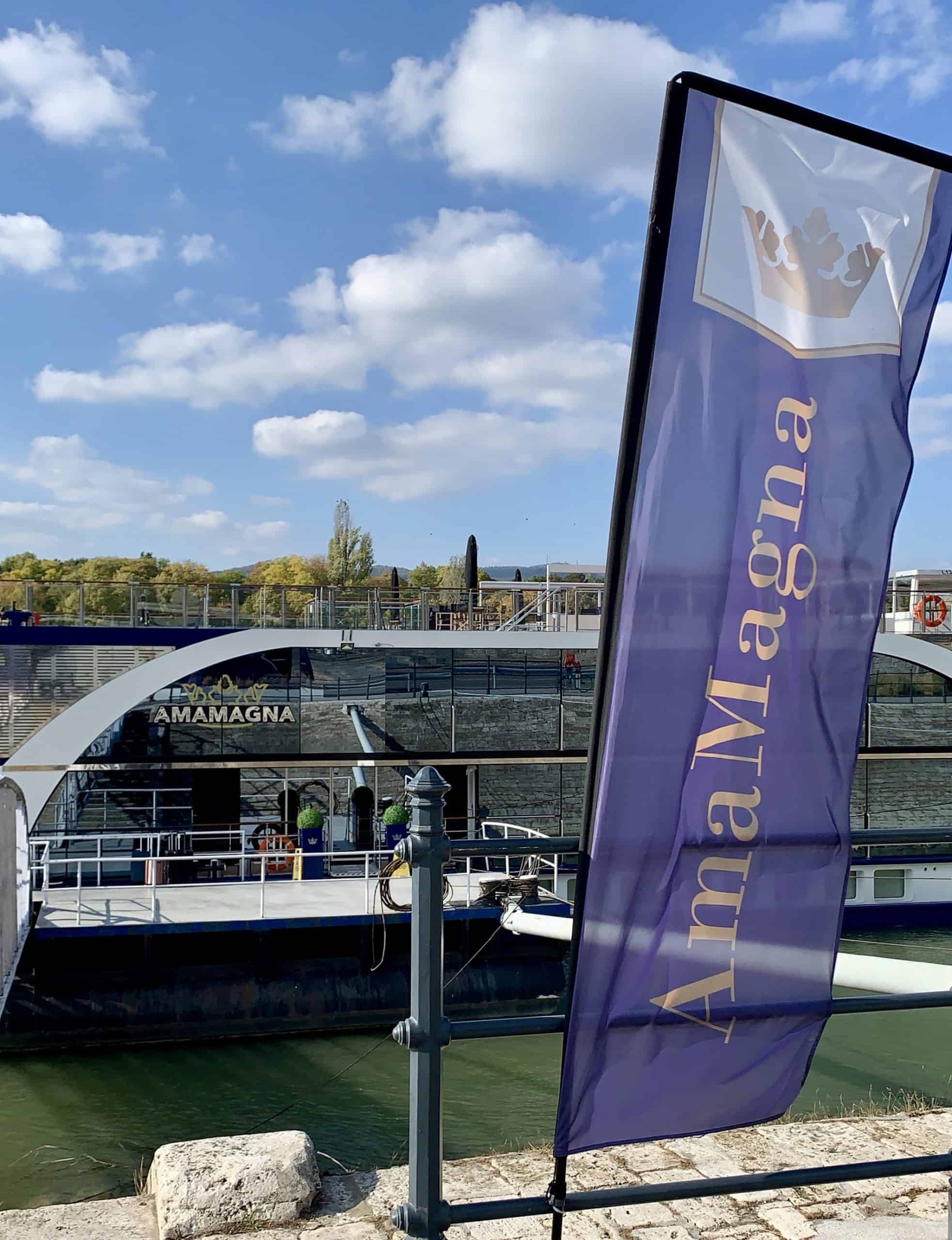 AmaMagna docked on the Danube