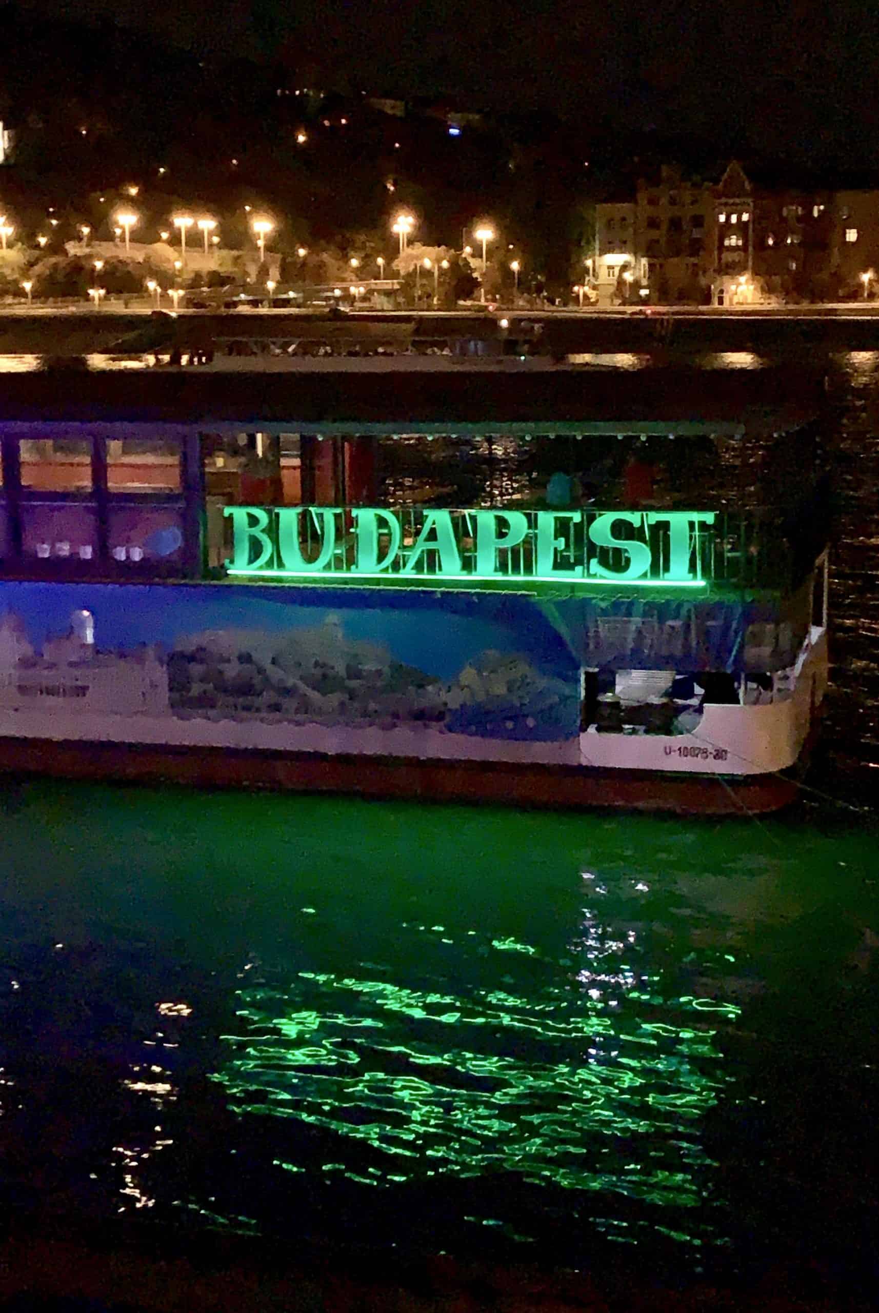 Budapest neon sign