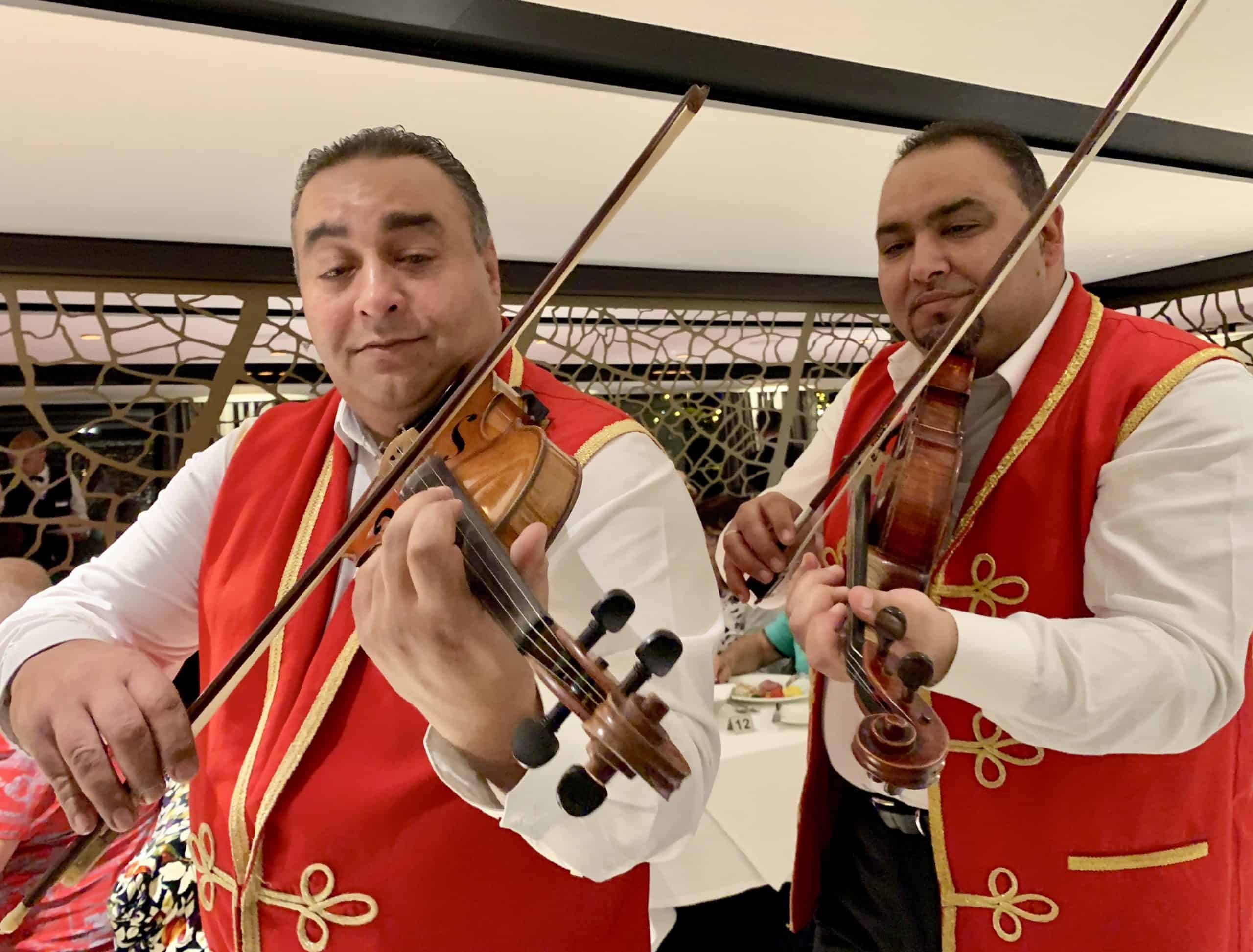 violinists onboard the AmaMagna best Danube river cruise