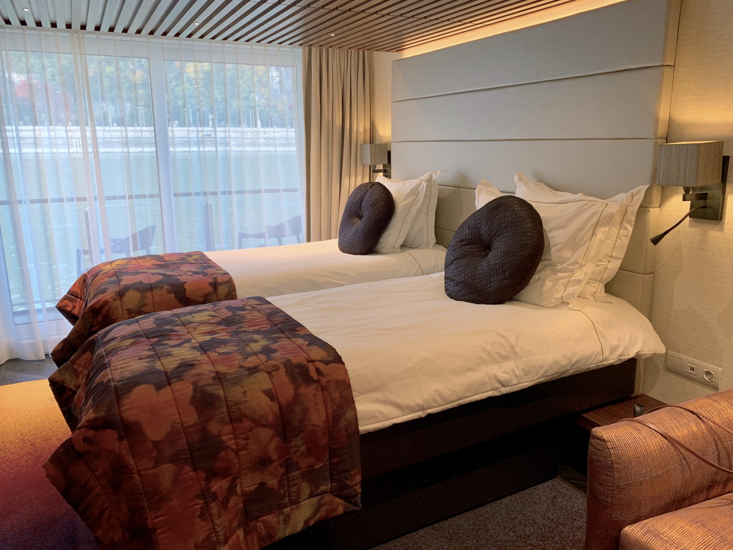 beds in the AmaMagna suite cruising the danube river