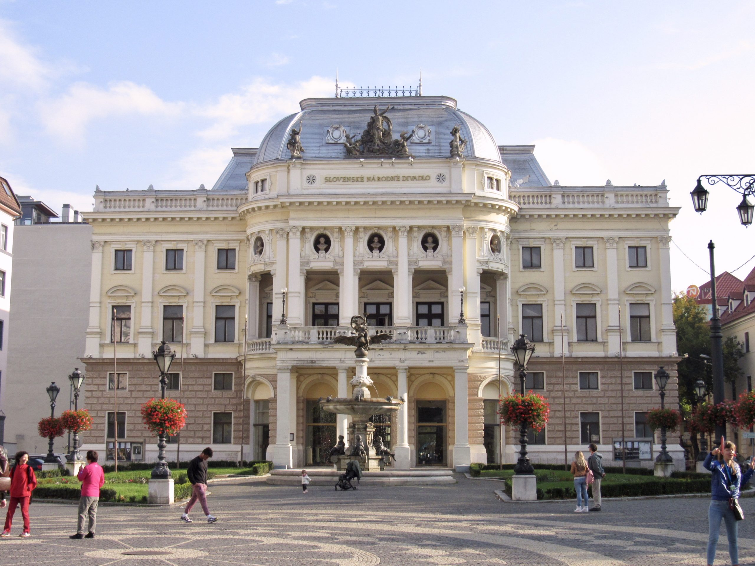 Slovak National Theatre on a walking tour of Bratislava on Melodies of the Danube river cruise